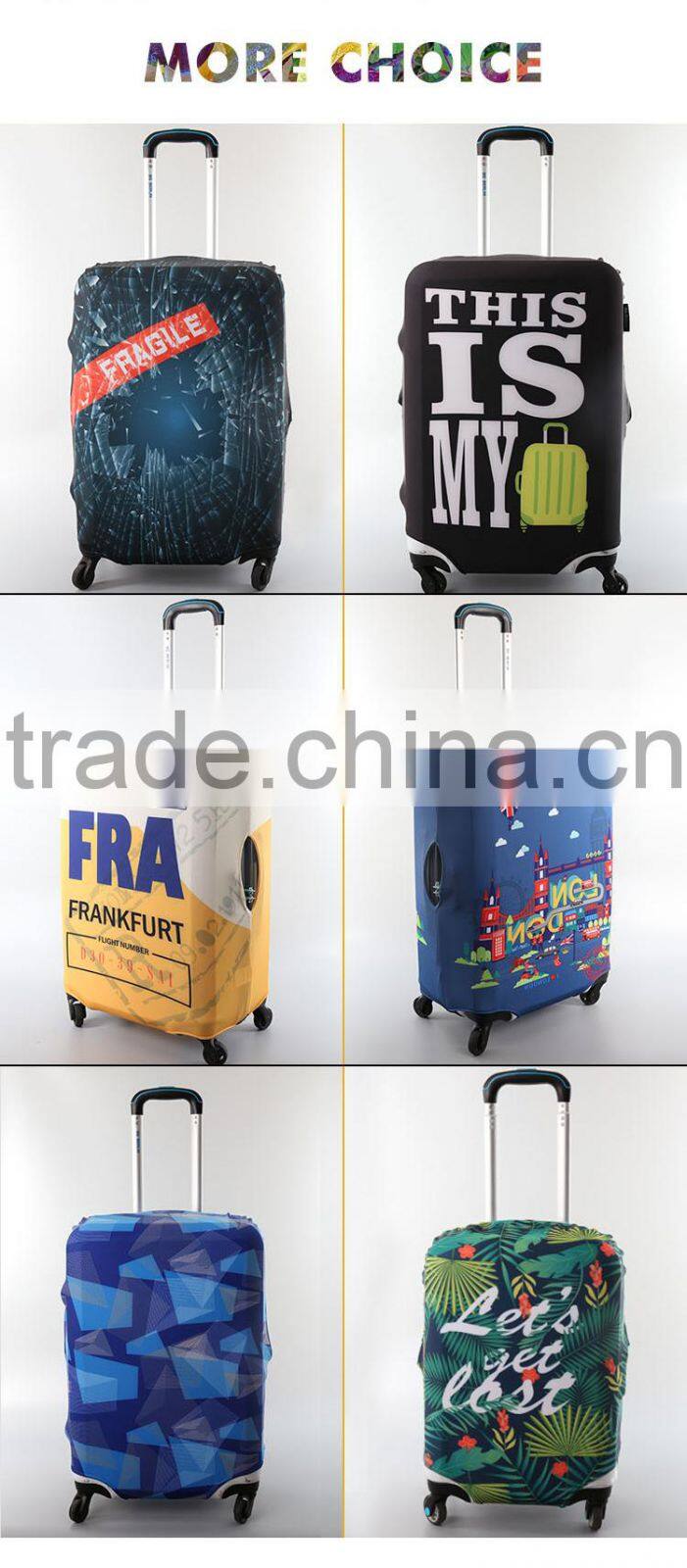 Durable colorful custom luggage cover spandex bag