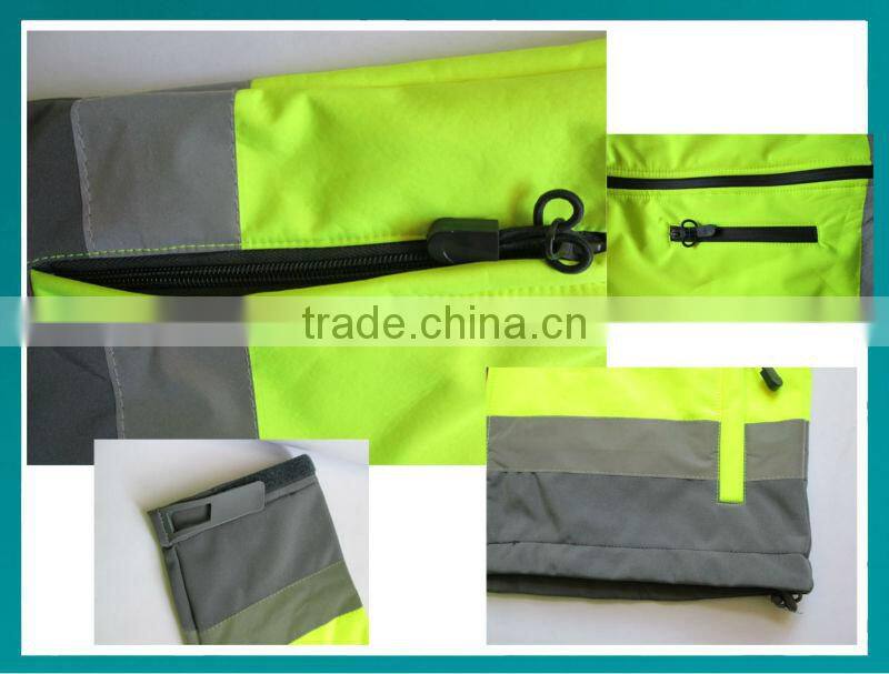 windproof and waterproof winter safety fleece lined softshell jacket