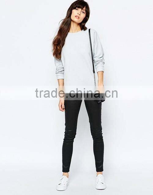 Fashion women high quality raglan long sleeves sweatshirt