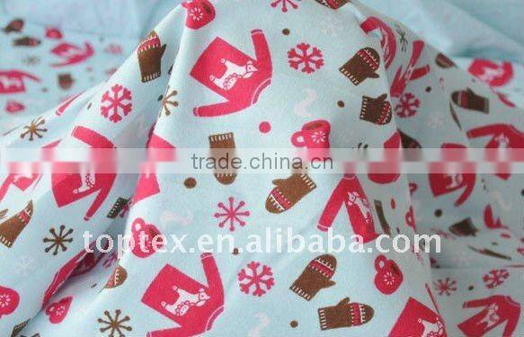 new fashion cotton printed flannel shirt fabric