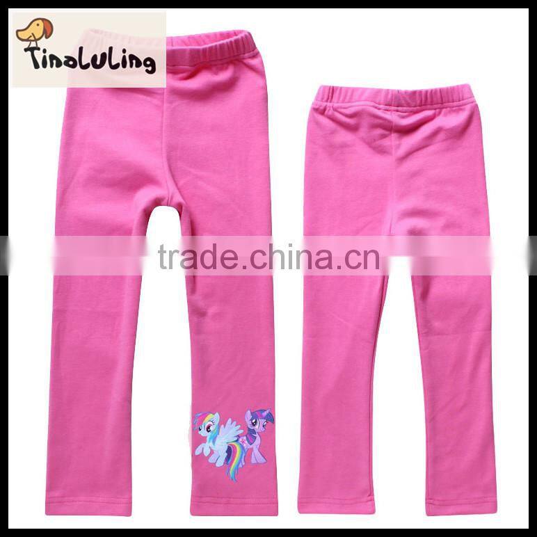 Girls leggings 2015 hot sell kids leggings NEW Kid pants full length girls pants cute purple legging for girls ,children pants