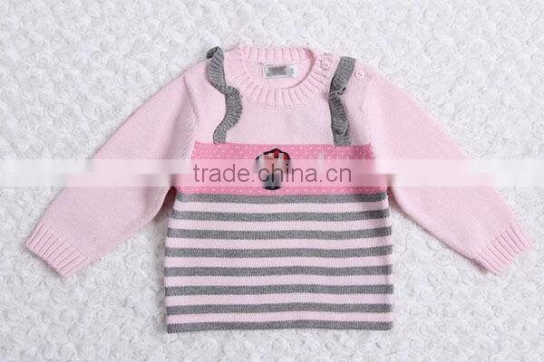 Baby girls stripe knitted pullover sweater