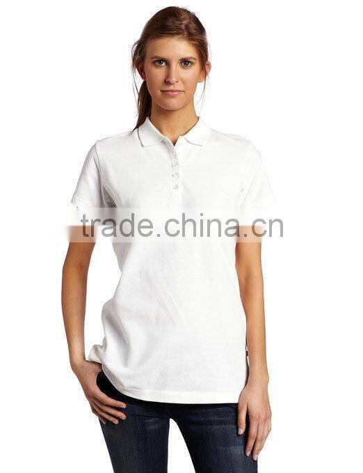 100% cotton custom design blank polo shirt women