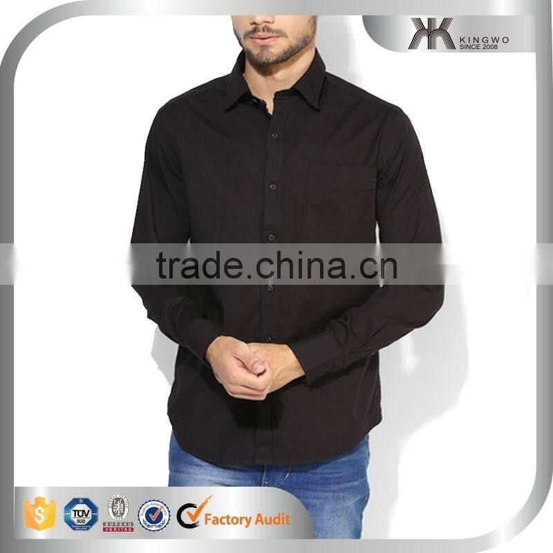 Solid Color Men Latest Fashion Blank Design Hot Sell Casual Shirts