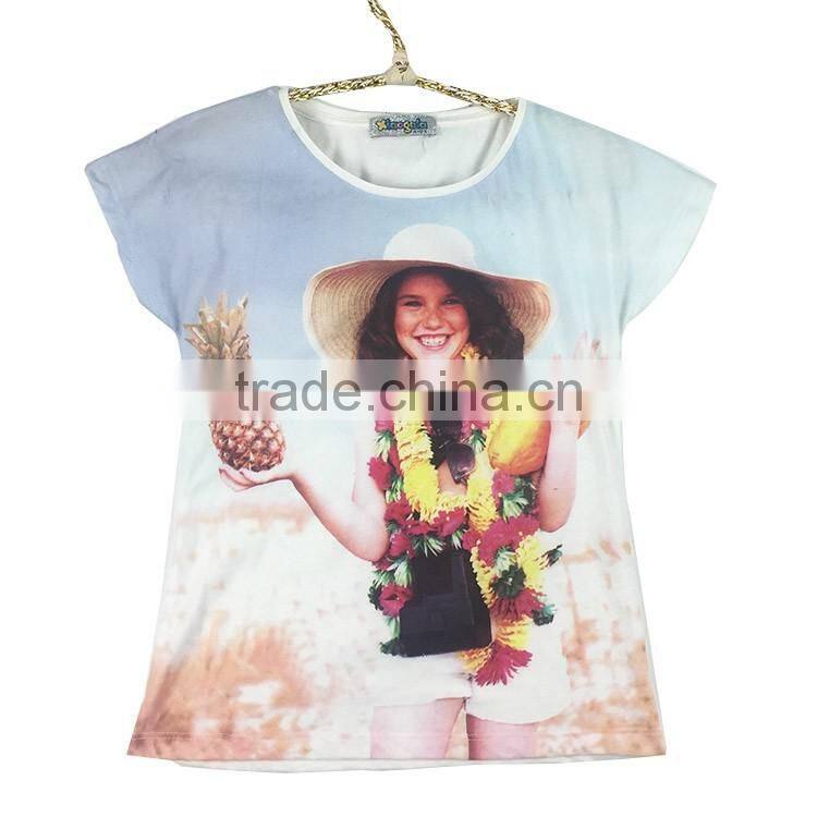 Fashion design girl T-shirt real photo show