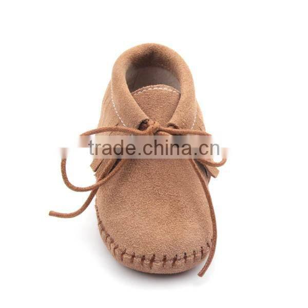 High Quality Toddler Baby Girls Boys Soft Sole moccasins Leather Boots