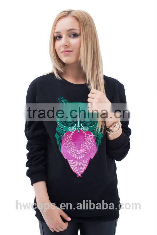 wholesale crew neck custom 3d printing sweatshirt no minimum