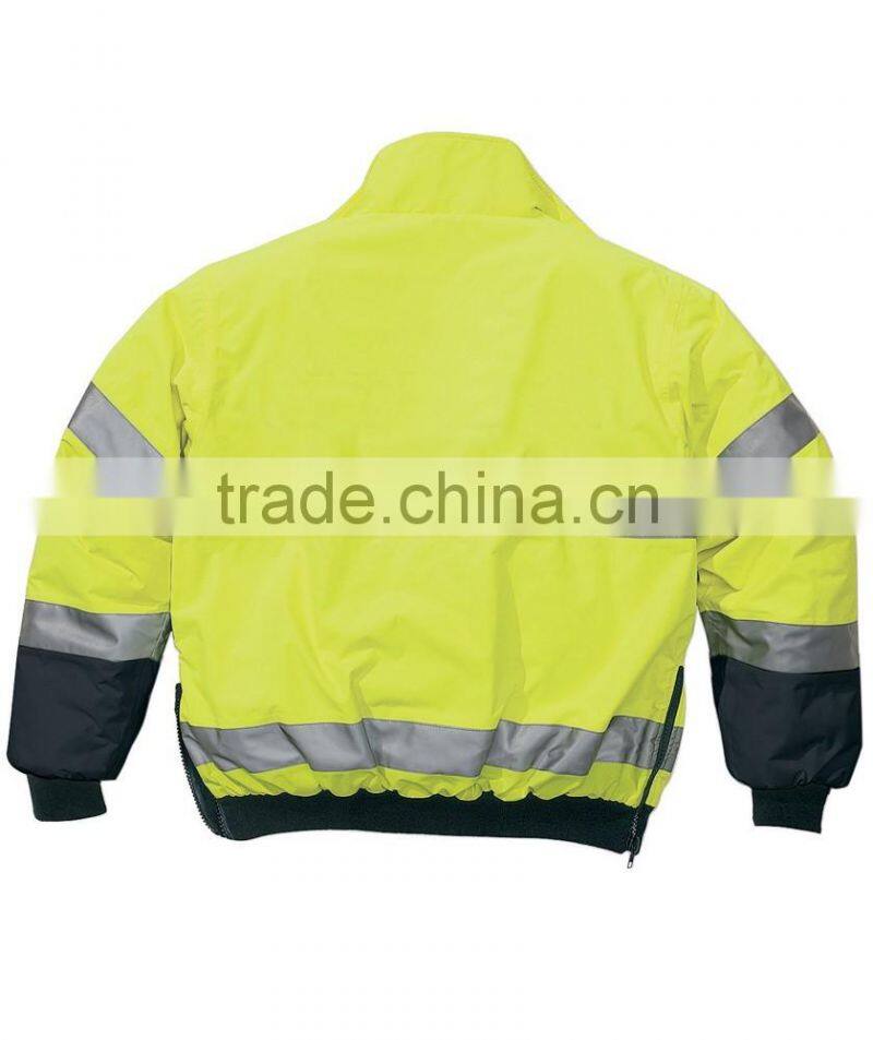 High visibility reflective safety jacket waterproof work wear