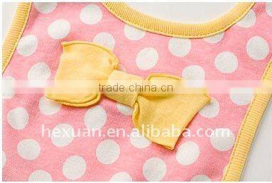2 colors mixed Baby Bibs, Bow girl bib Good quality baby bibs