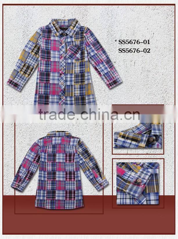 high quality colorful long sleeve fashionable shirts for girls