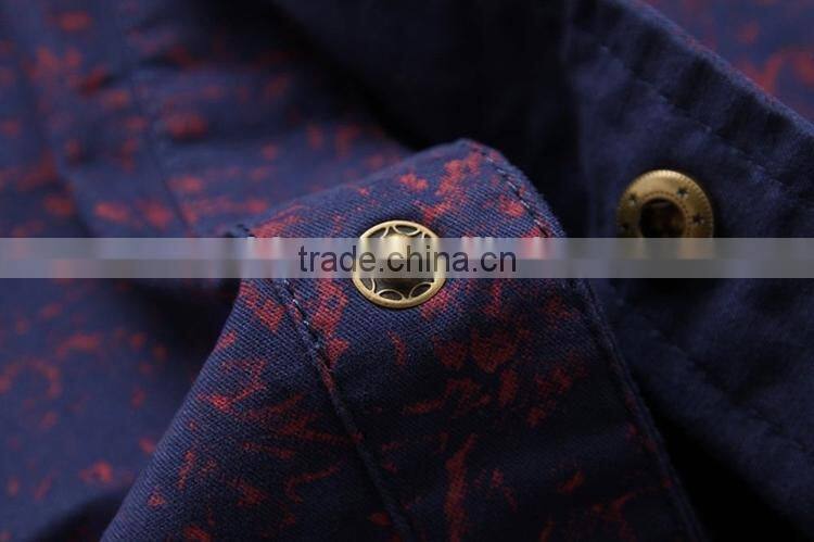 New design men casual shirts floral men european dress shirts