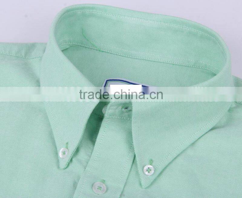 2017 new style Oxford men's long sleeve button down collar casual shirt