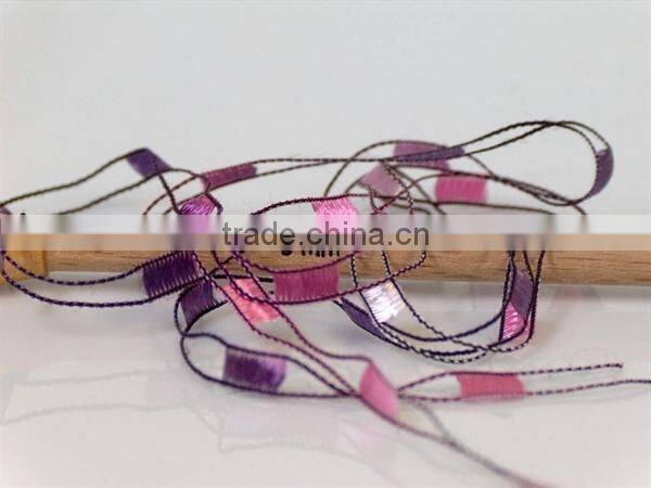 fancy yarns factory supply colorful 100% polyester knitting ladder yarn manufacturer wholesale space dyed knitting yarn