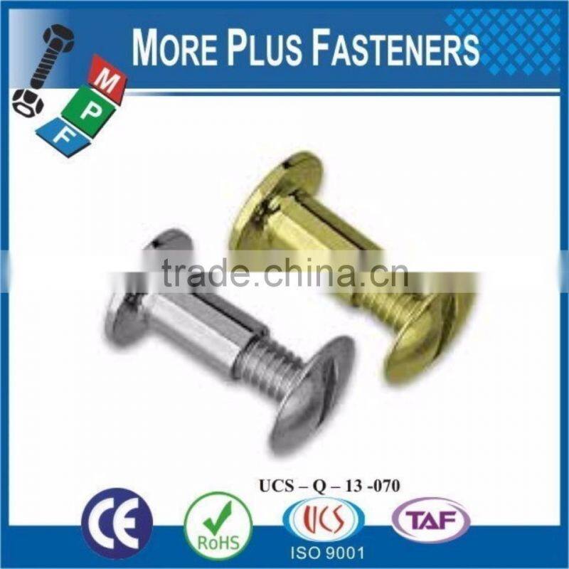 Made in Taiwan Golden Color Binding Screw