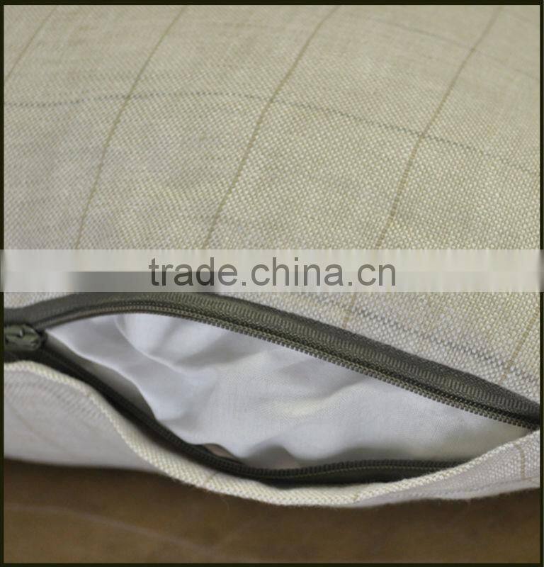 100% linen checked car and sofa pillow