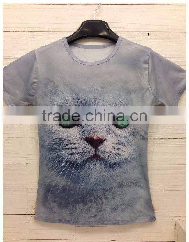 OEM Service Customized Design Polyester Material 3D printing fashion t Shirt for men