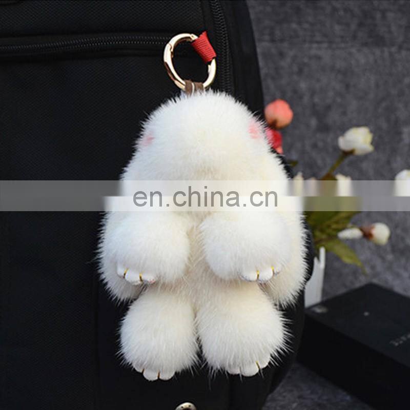 Factory direct supply real mink fur pendant cute Copenhagen rabbit charm