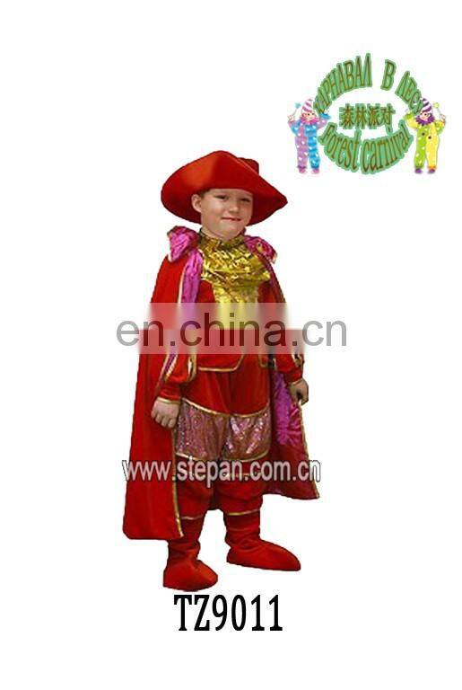 TZ87191 King Costume With Cloak For Kids Boots the cat hero warrior