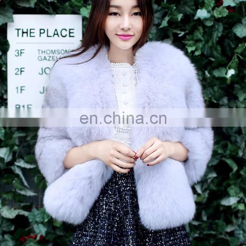 2016 Colorfur Genuine Fox Fur Coat Short Style Winter Coat Fashion