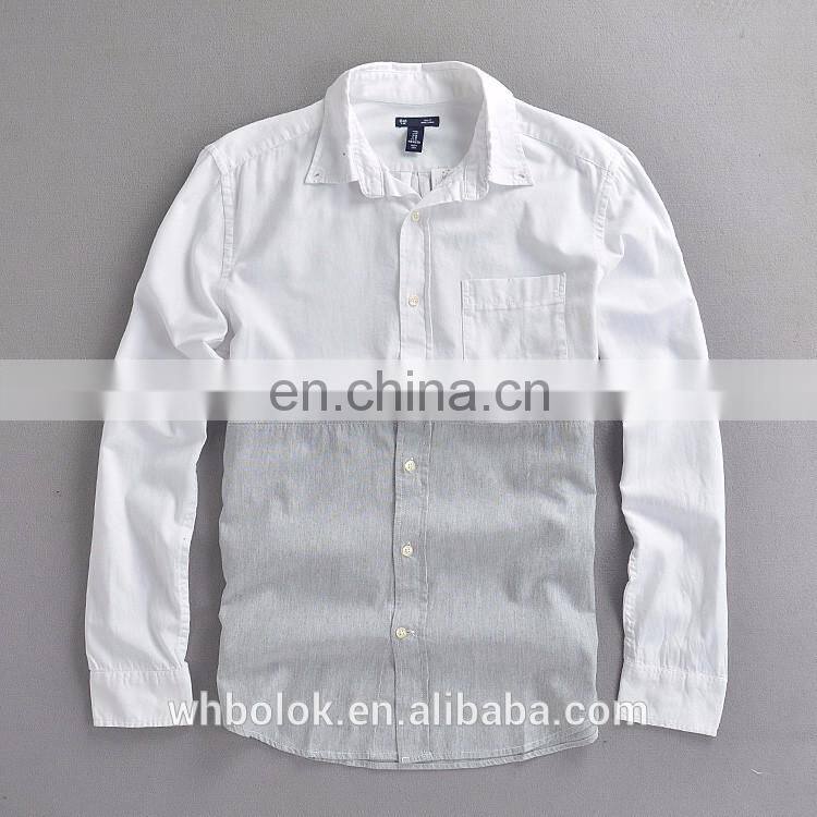 OEM Casual Men's fancy style shirt boys 100% cotton shirt joint dress shirt