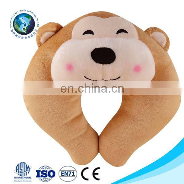 Fashion cheap plush blue bear neck cushion customized cute soft animal travel neck pillow