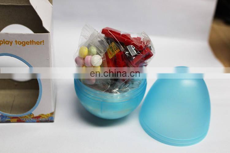 Shantou factory plastic variety blocks candy toys in egg
