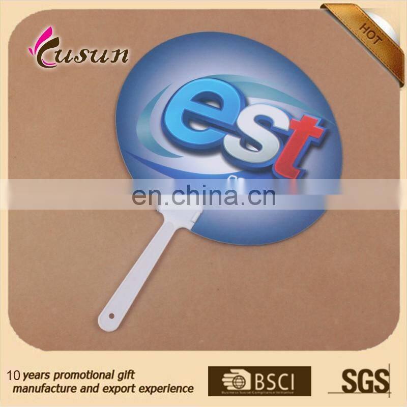 custom plastic hand fan with pp material for souvenirs