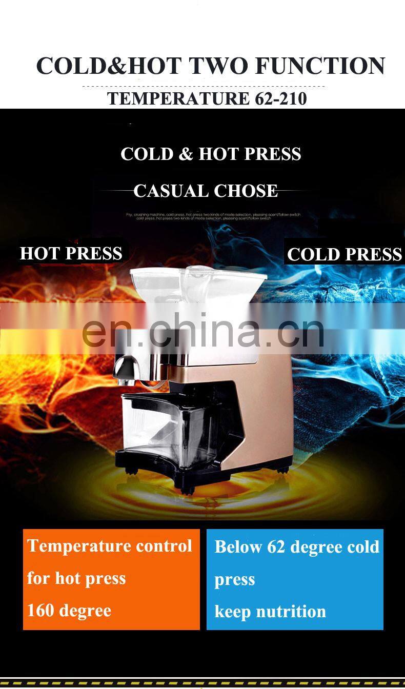 New Condition home small sunflower avocado seed oil extraction uses cold oil press machine