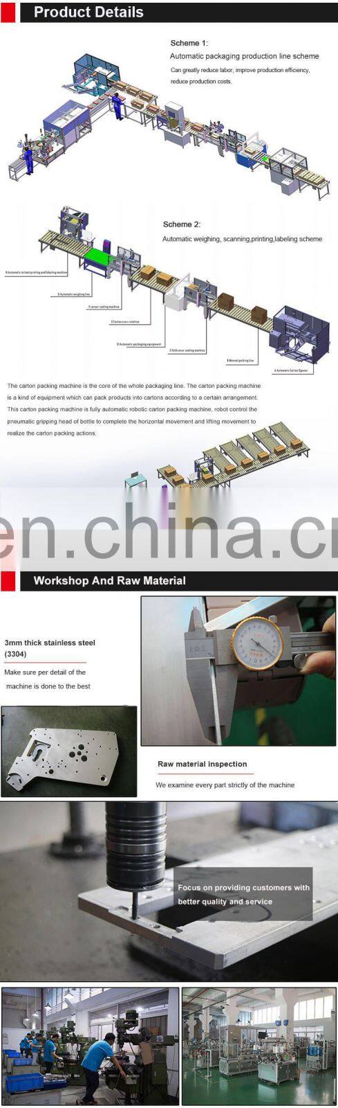 automatic carton box filling packaging machine sealing handling conveyor