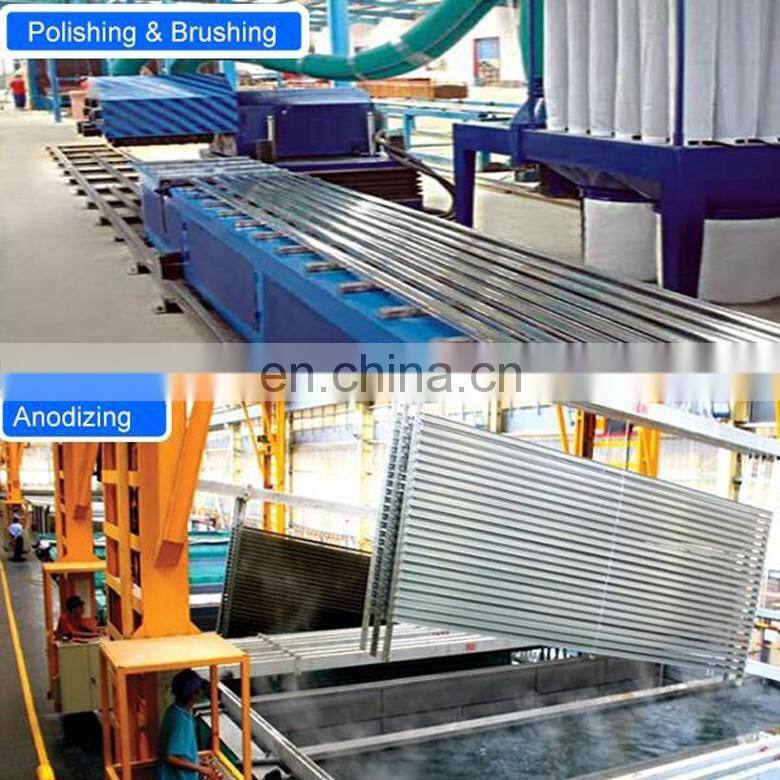 Sandblast anodized aluminium profile for glass railing aluminium profile system