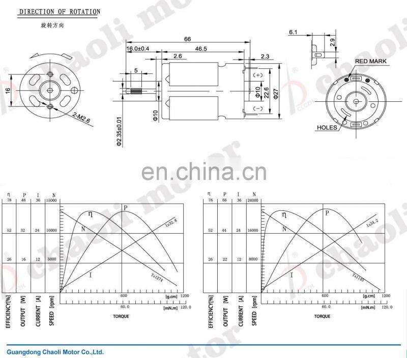 27mm CL-RS390 dc motor for mini pump
