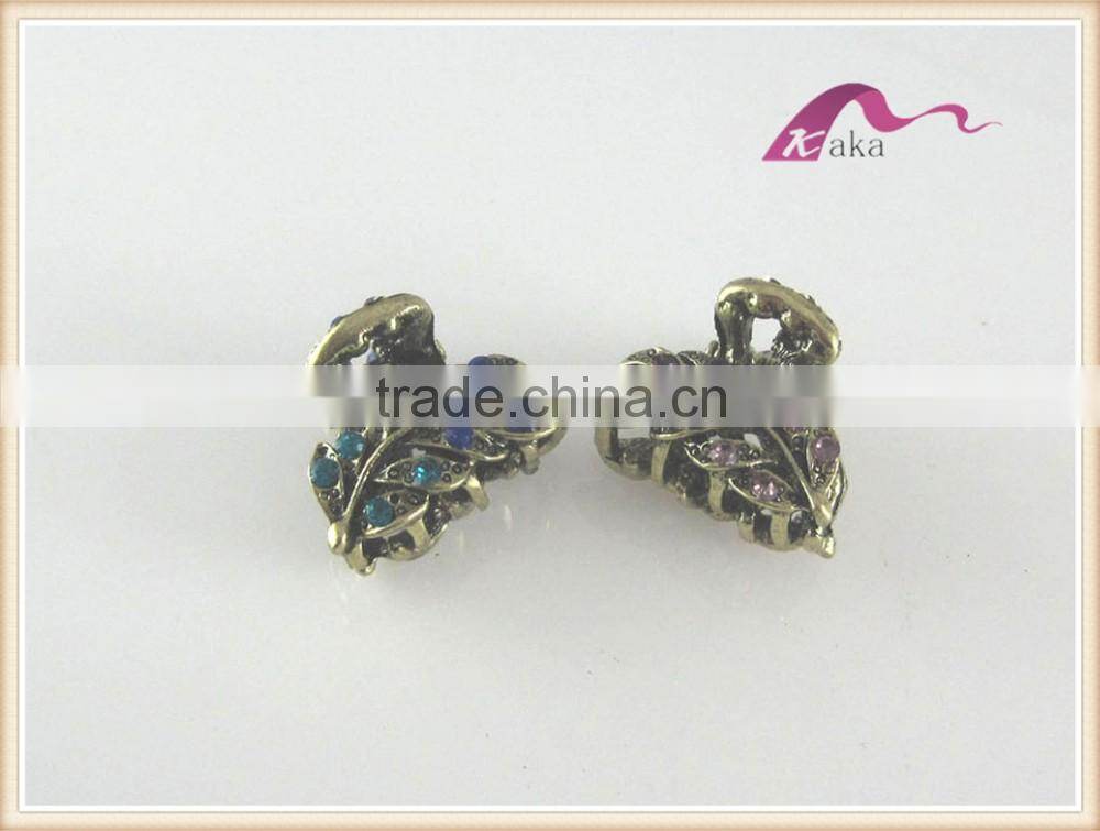 Fashion Style Mini Crystal Women Hair Bow Claws Clips