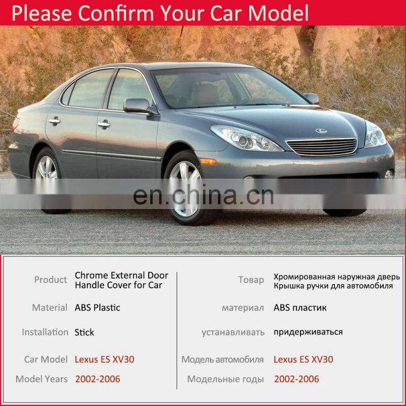for Lexus ES ES300 ES330 2002 2003 2004 2005 2006 XV30 Luxurious Chrome Door Handle Cover Trim Catch Car Stickers Accessories