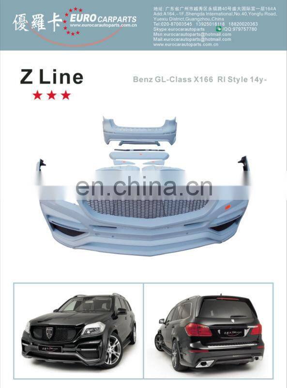 X166 body kits fit for GL-class X166 2013-2017year FRP body kits for X166 GL body kits