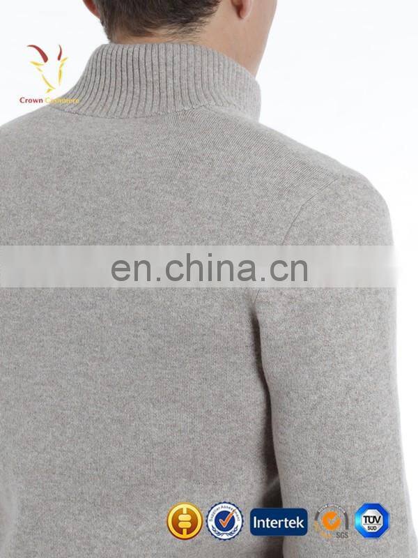 Jacket Style Thick Knitted Cashmere Sweater Cardigan for Men