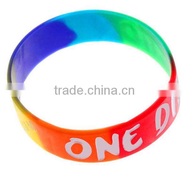 Glowing night wristbands company logo silicone Bracelet