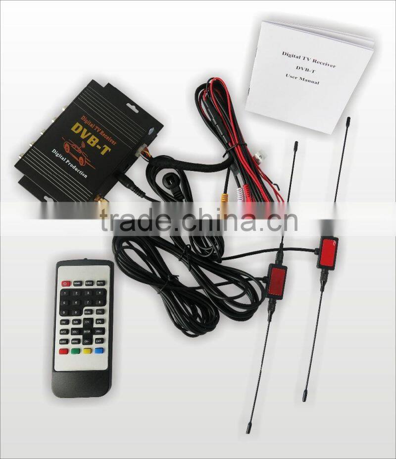 Car Factory HD 140-190KM/H 2 Tuner Car DVB-T MPEG-4,HD 140-190KM/H Digital TV Receiver DVB-T,DVB-T Set Top Box,DVB-T Dual Tuner