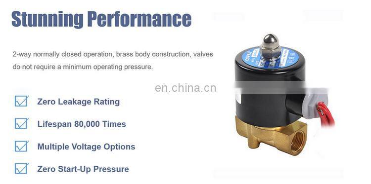 COVNA DN8 1/4 inch 2 Way 12V 24V DC Normally Closed Miniature Brass Diesel Fuel Solenoid Valve