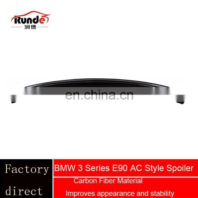 Runde Hot Sale Brilliant Quality AC Style Auto Carbon Fiber rear Spoiler for 2005-2012 BMW 3Series E90 Spoiler