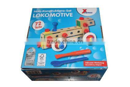 2016 HOT Seach In China Natural Wood Block Car New Toys For Kid Baby Car Toy Nut Assembly Car