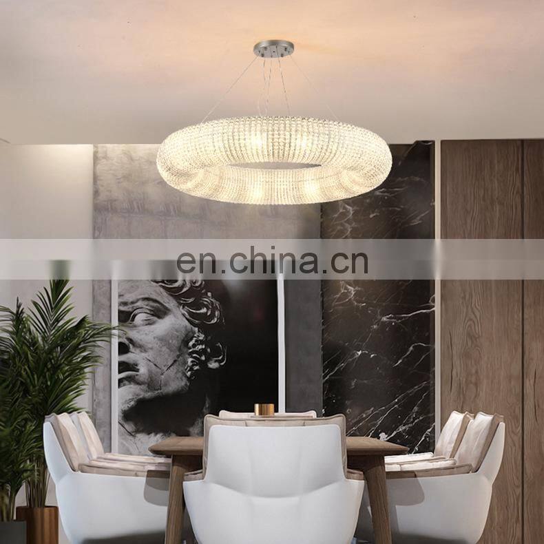 Crystal Restaurant Wedding Deco Crystal Lighting Halo Chandelier Dinner Room Orb Chandelier Hanging Lighting Fixture