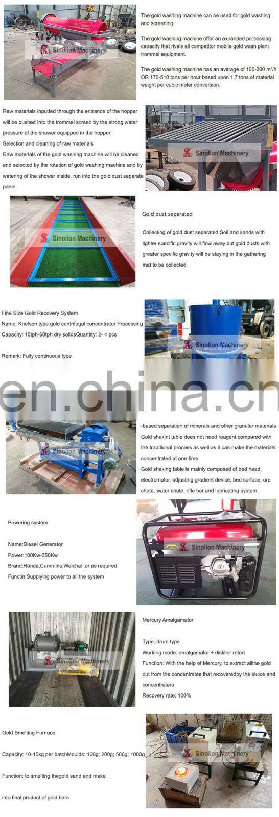 Mobile gold waschanlag trommel screen for gold sand sieving