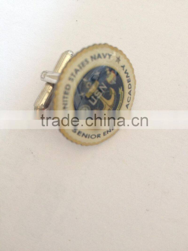 2014 custom USN cufflinks/offset printing cufflink/United States Navy