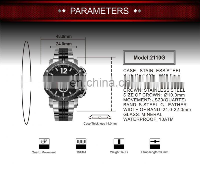 Wholesale Customized Silver Wristwatches Mens Luxury OEM / ODM Private Label Wrist Watch Mens