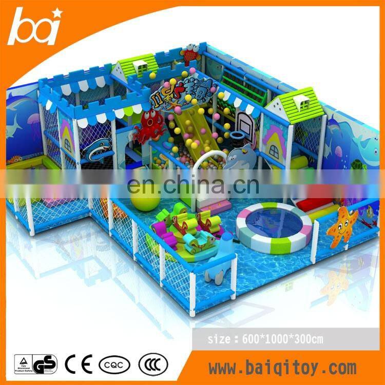 Amusement park custom theme plastic kids playground indoor toys equipment with slides