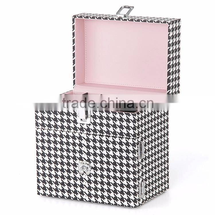 Ladies leather vanity bag nail box