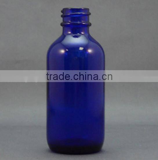 4oz blue glass boston bottle, 120ml blue boston round glass bottle