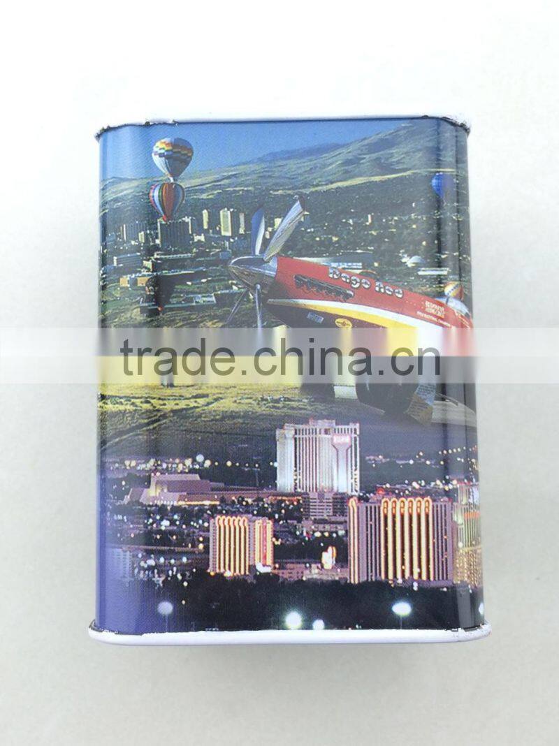 Las vegas square money tin box/coin bank