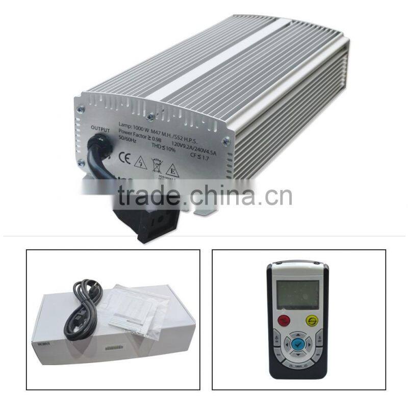 Hydroponic 1000W Grow Lamp Dimmable Electronic Ballast With Timer