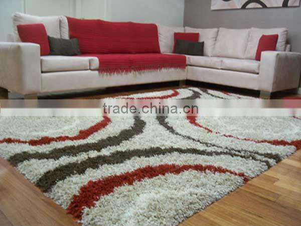 Modern polyester soft lovely design round printed rug shaggy